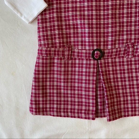 Talbots dress jumper 2T Red Plaid brand new 100% organic Egyptian cotton shirt - Picture 4 of 11